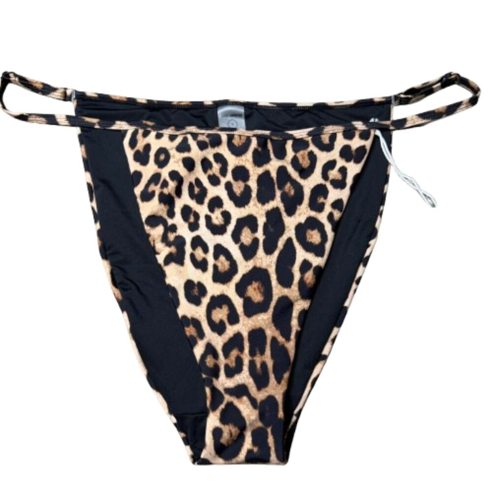 Good American NWT Leopard Print Adjustable Waist Swim Bottom Size 6/ 2XL